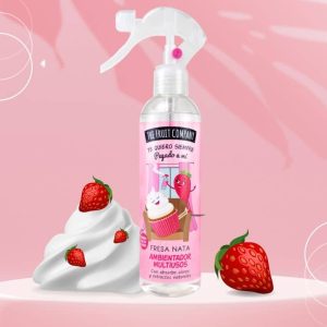 Spray désodorisant tissu aux extraits naturels - 250 ml - Fraise Chantilly