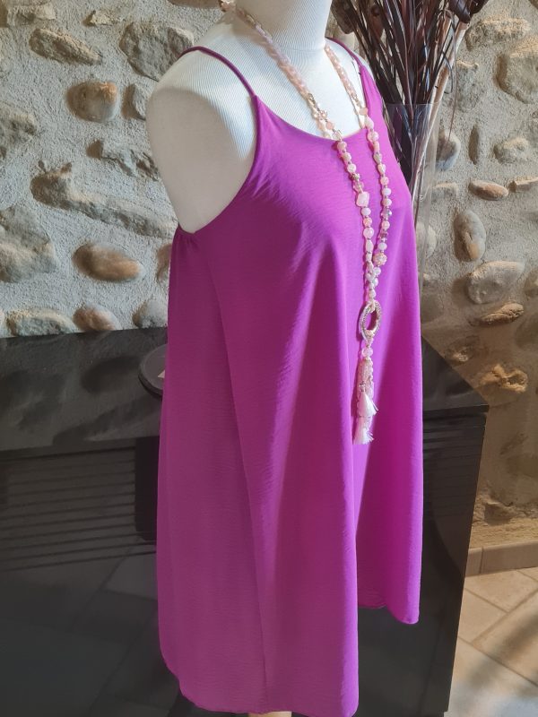 Robe courte dos croisé - Prune - Taille Unique jusque 42/44 – Image 3