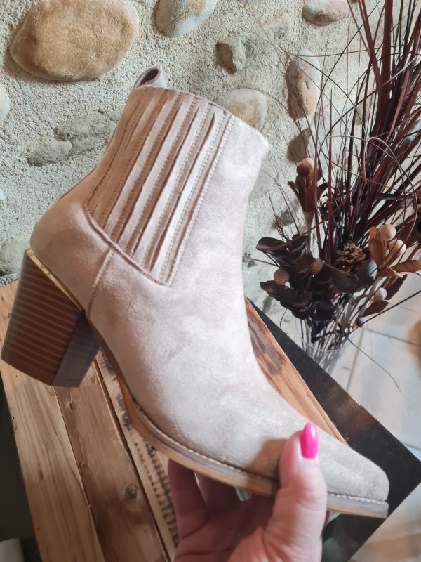 Boots style Santiag Beige