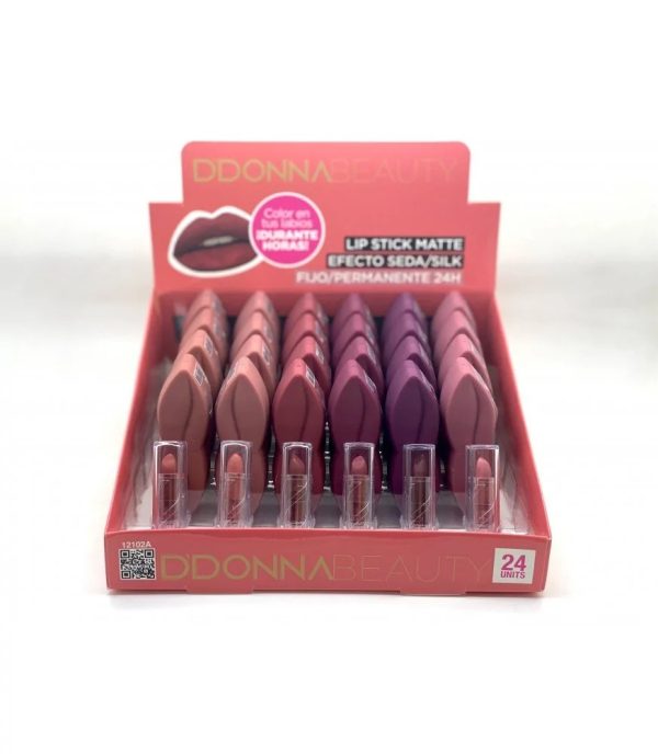 Rouge à lèvres Mat Effet Velours Seconde Peau 24h - 12 teintes