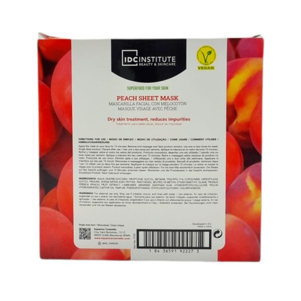 Masque visage Vegan pour peaux sèches à la Pêche - Hydratant et Anti-âge – Image 2