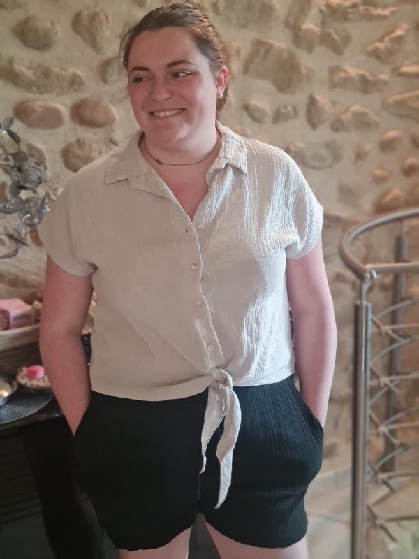 Chemise en gaz de coton - Beige - Taille unique du 36 au 44 – Image 2