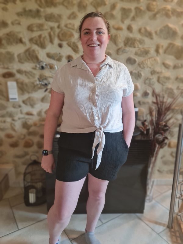 Chemise en gaz de coton - Beige - Taille unique du 36 au 44