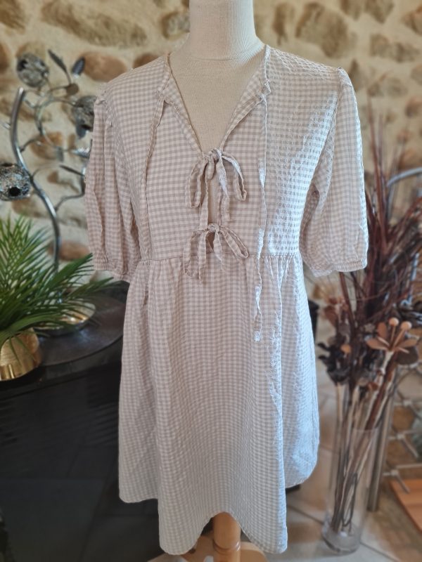 Robe courte imprimée Vichy - Taille unique du 36 au 42