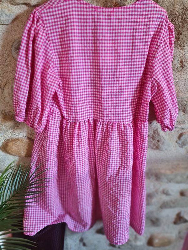 Robe courte imprimée Vichy - Taille unique du 36 au 42 – Image 11