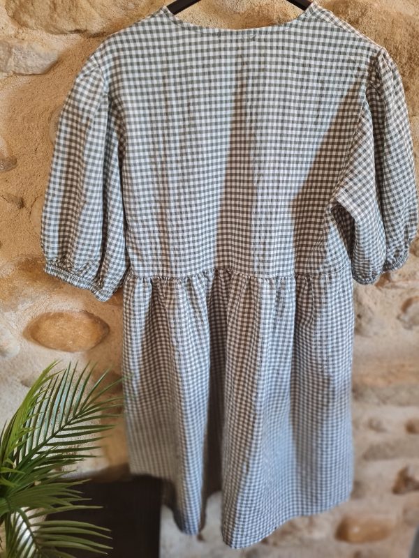 Robe courte imprimée Vichy - Taille unique du 36 au 42 – Image 8