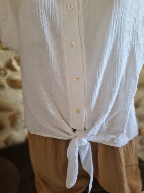 Chemise en gaz de coton - Beige - Taille unique du 36 au 44 – Image 5