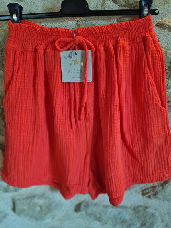Short en gaz de coton - Taille unique du 36 au 44 – Image 4