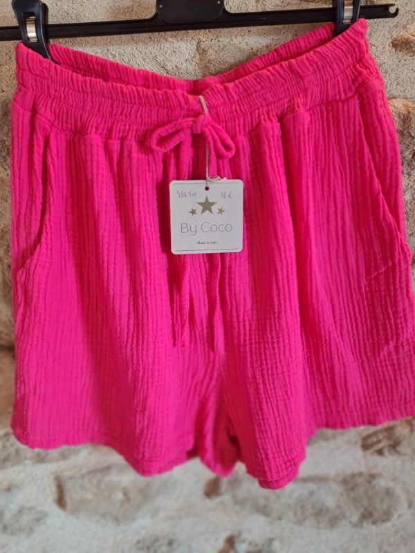 Short en gaz de coton - Taille unique du 36 au 44 – Image 2