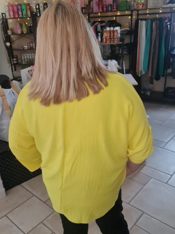 Tee shirt Girl Flower - Yellow - Taille unique jusque 50/52 – Image 5