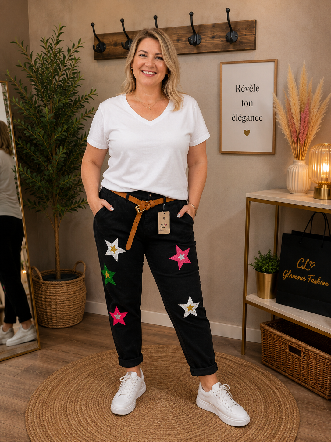 Pantalon Etoiles 🌟 - T2 et T4 - noir