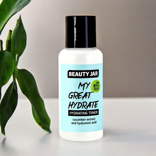 Tonique Hydratant – Concombre et Acide Hyaluronique – 97% d’ingrédients naturels - Sans alcool - 80ml