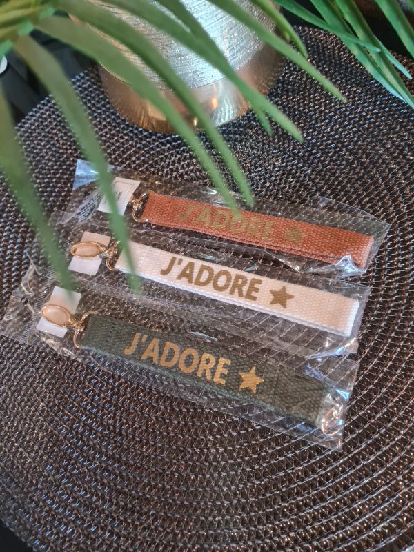 Porte clef ou bijou de sac "J'adore" – Image 2