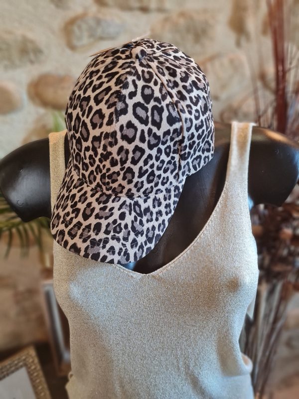 Casquette Léopard 2 beige réglable – Image 2