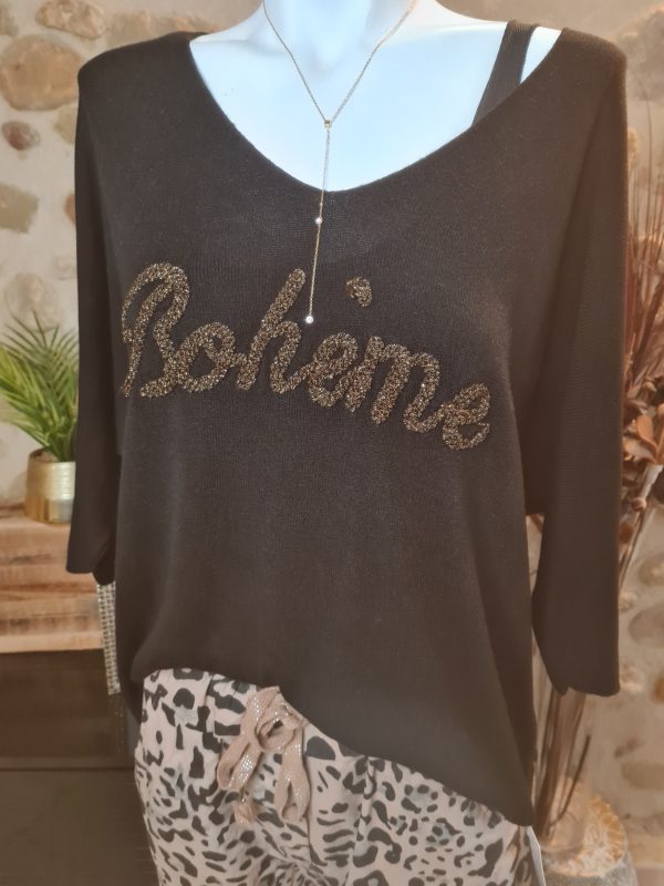 Pull fin Bohème coupe chauve souris TU jusqu'au 42 – Image 6