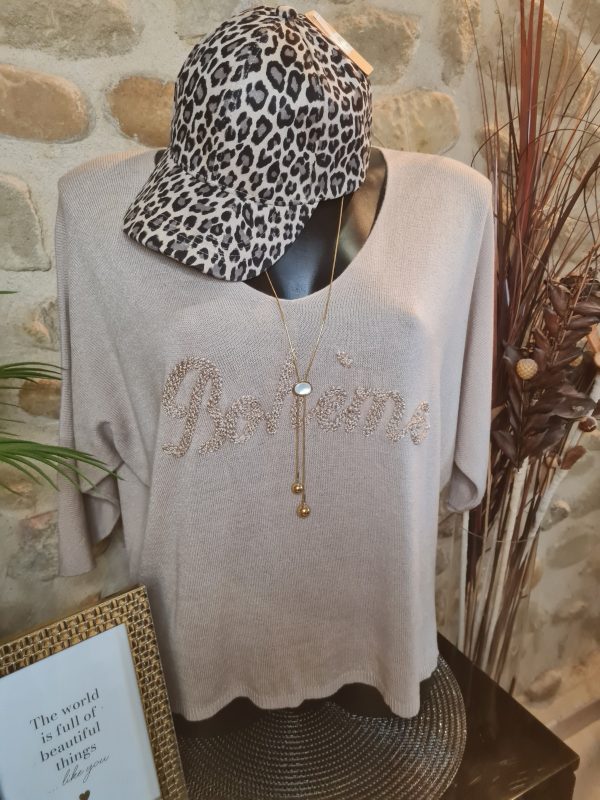 Pull fin Bohème coupe chauve souris TU jusqu'au 42