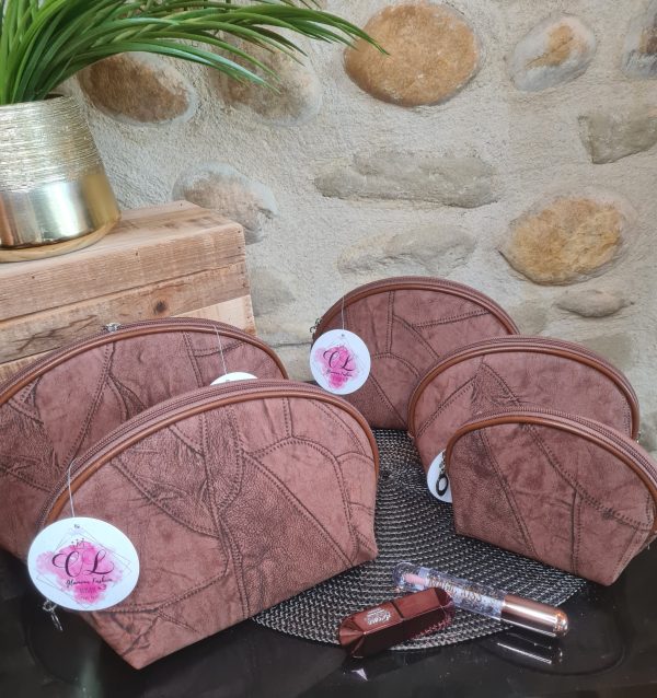 Jolie Trousse de rangement différentes tailles marron
