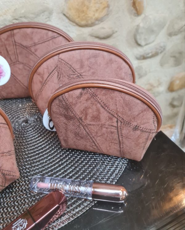 Jolie Trousse de rangement différentes tailles marron – Image 3