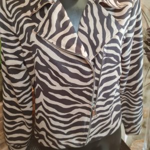 Veste style perfecto suédine Zébrée jusqu'au 40