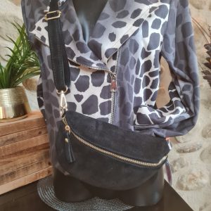 Veste style perfecto suédine Léopard TU jusqu'au 40