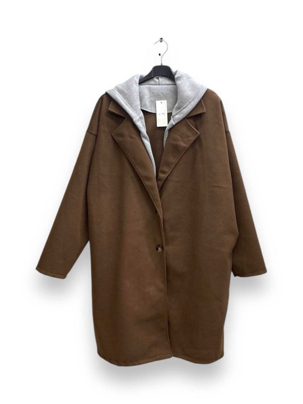Manteau à capuche sweat grise détachable TU GT jusque 52 – Image 3