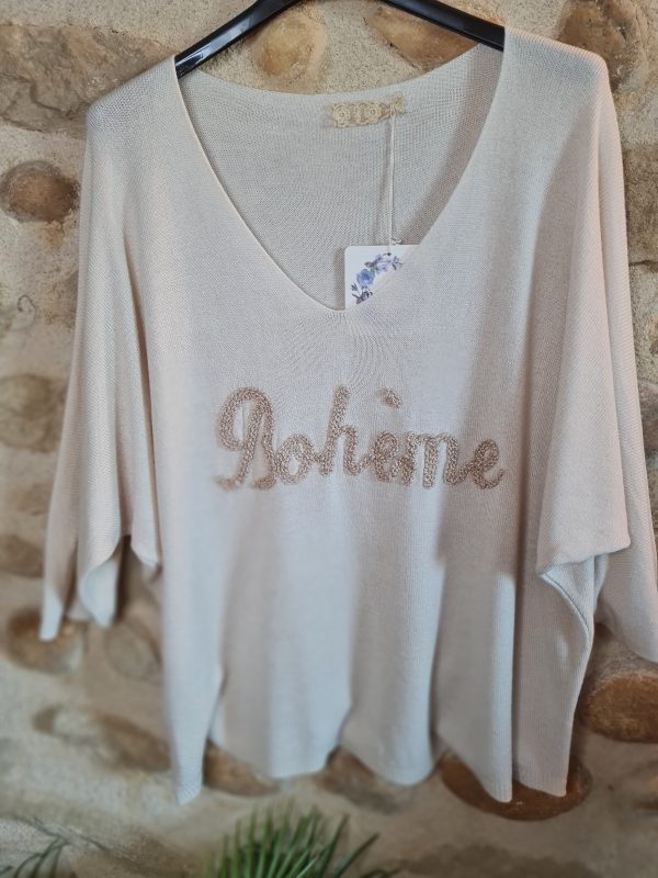 Pull fin Bohème coupe chauve souris TU jusqu'au 42 – Image 5