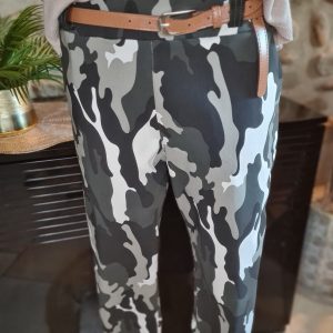 Jegging imprimé camouflage avec  ceinture- T1 à T6
