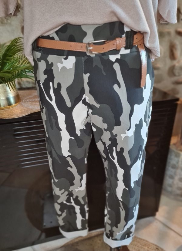 Jegging imprimé camouflage avec  ceinture- T1 à T6