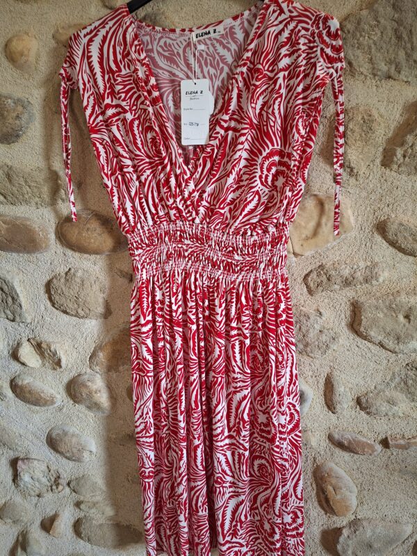Robe Magique courte imprimée - Rouge et blanc - 36 au 52