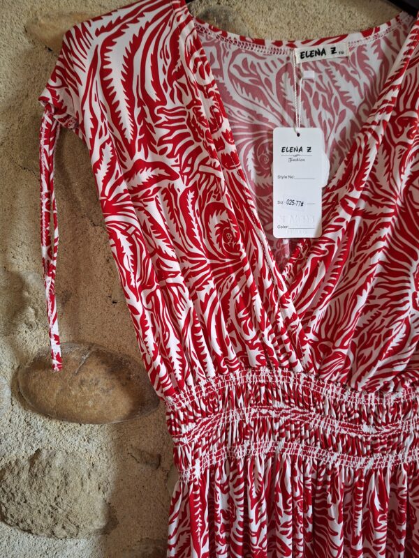Robe Magique courte imprimée - Rouge et blanc - 36 au 52 – Image 2
