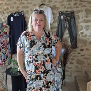Robe Magique courte imprimée Fond noir  - 36 au 52