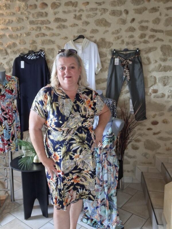Robe Magique courte imprimée Fond Marine - 36 au 52 – Image 2