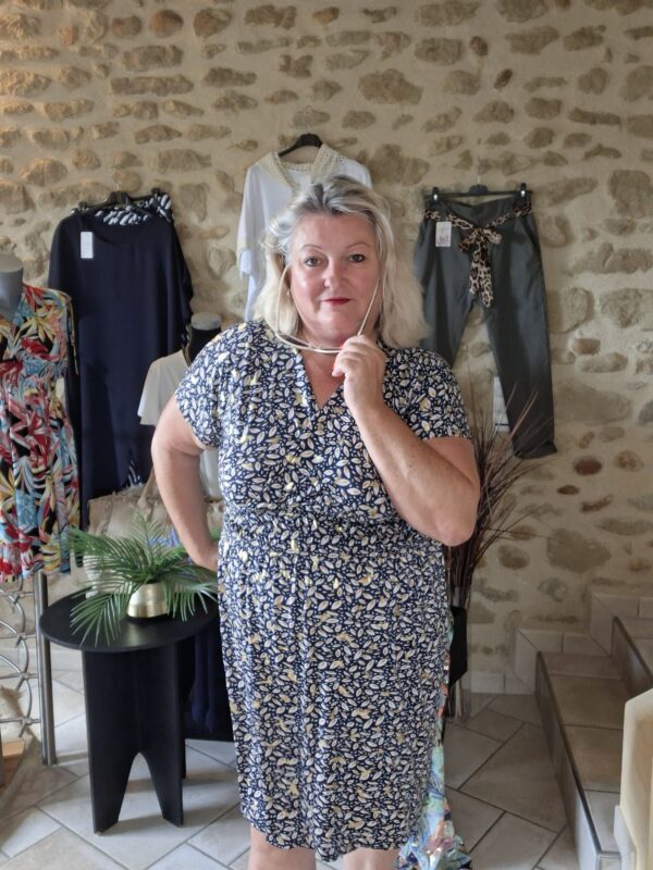 Robe Magique courte imprimée Fond Marine - 36 au 52 – Image 4