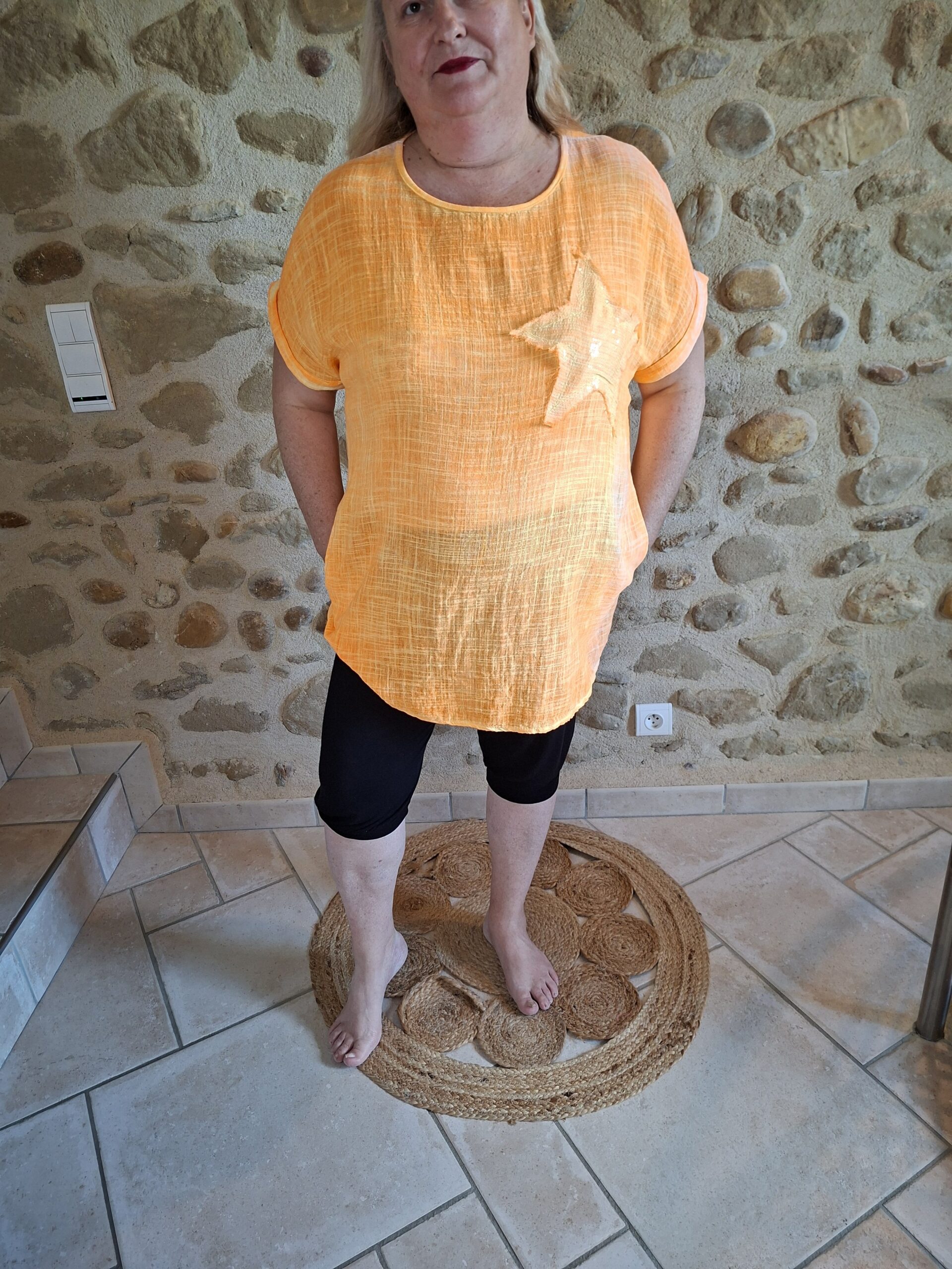 T-shirt Fluo Etoile 100% coton - TU GT - 46 au 52