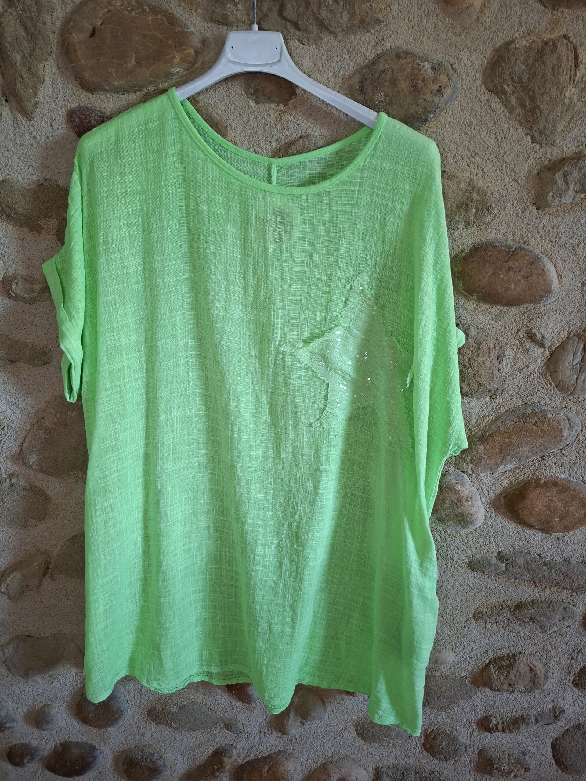 T-shirt Fluo Etoile 100% coton - TU GT - 46 au 52 – Image 7