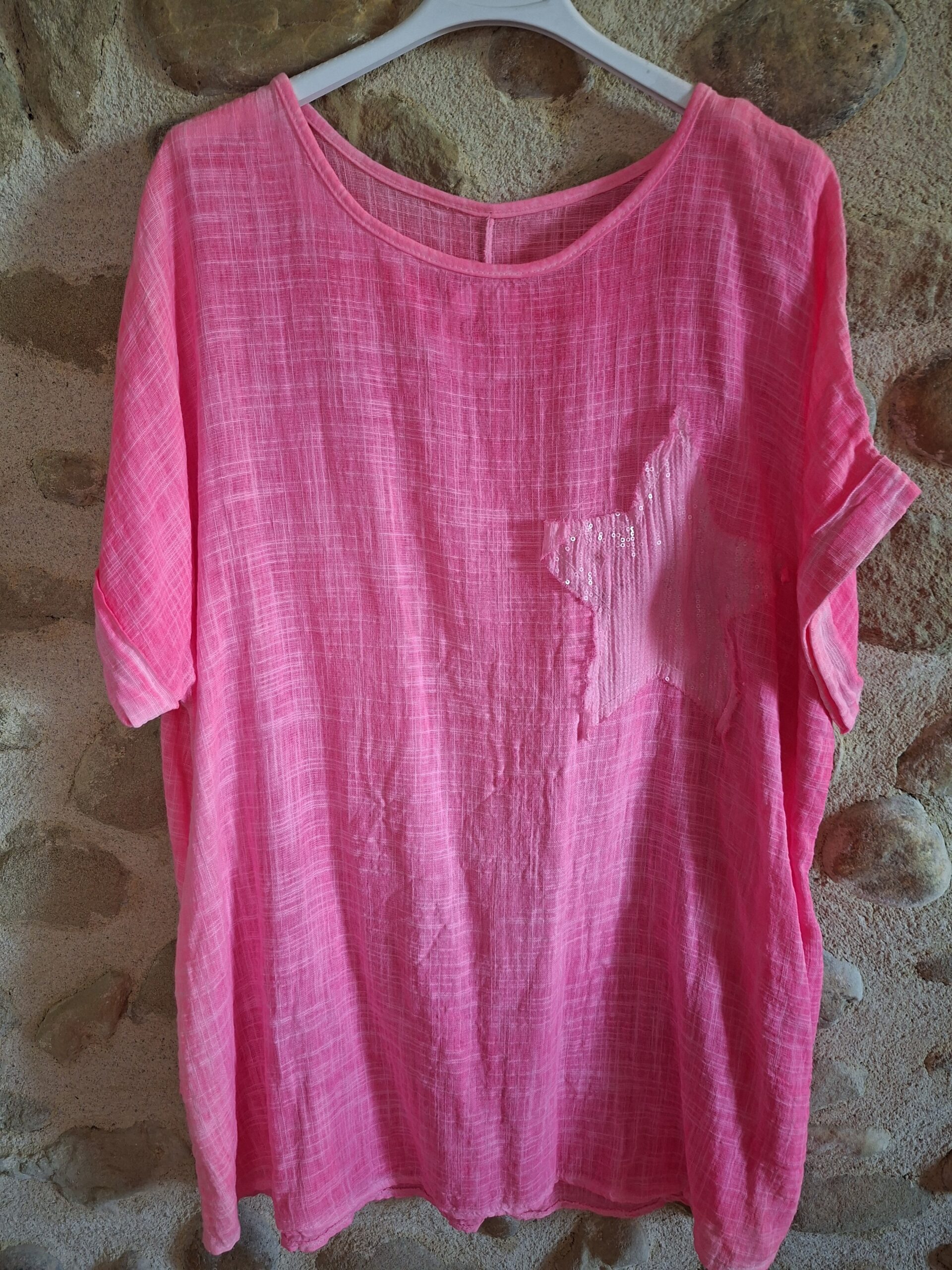 T-shirt Fluo Etoile 100% coton - TU GT - 46 au 52 – Image 8