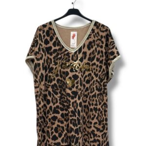 T- shirt Leo "J'adore" col V  - TU GT -  44/46 au 50/52