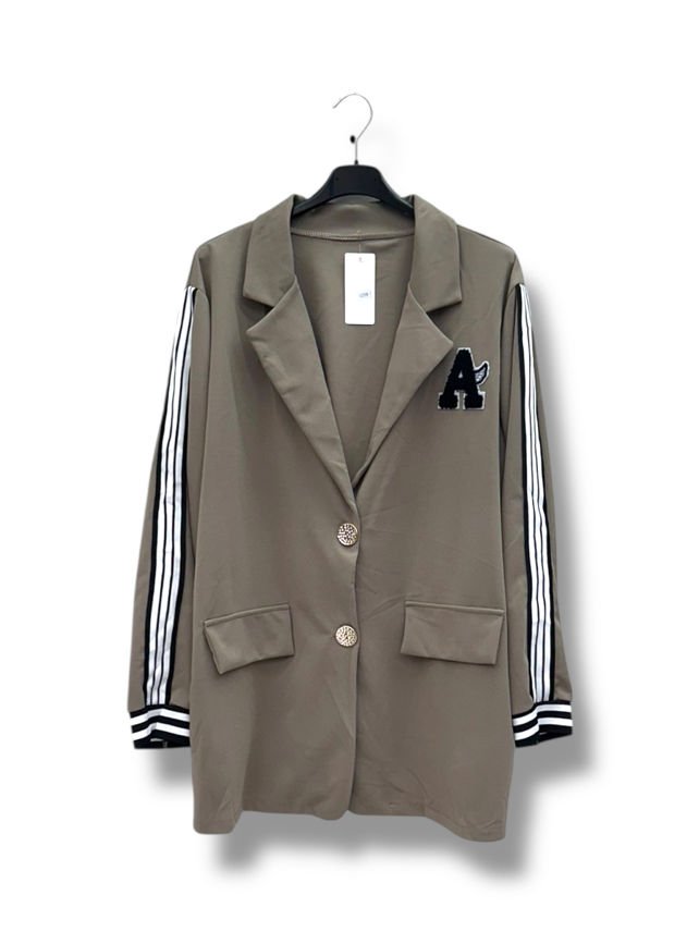 Veste "A" type Blazer avec rayures manches - 2 boutons - TU GT - 46 au 52/54 – Image 2