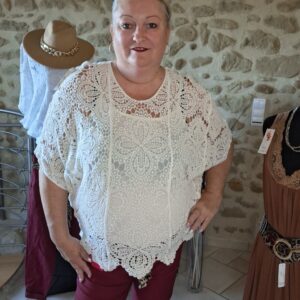 Haut dentelle + Top uni - TU du 42/44 au 50/52