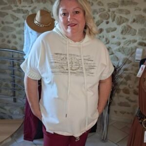 T-shirt "CC" à capuche - TU GT -  44 au 50/52