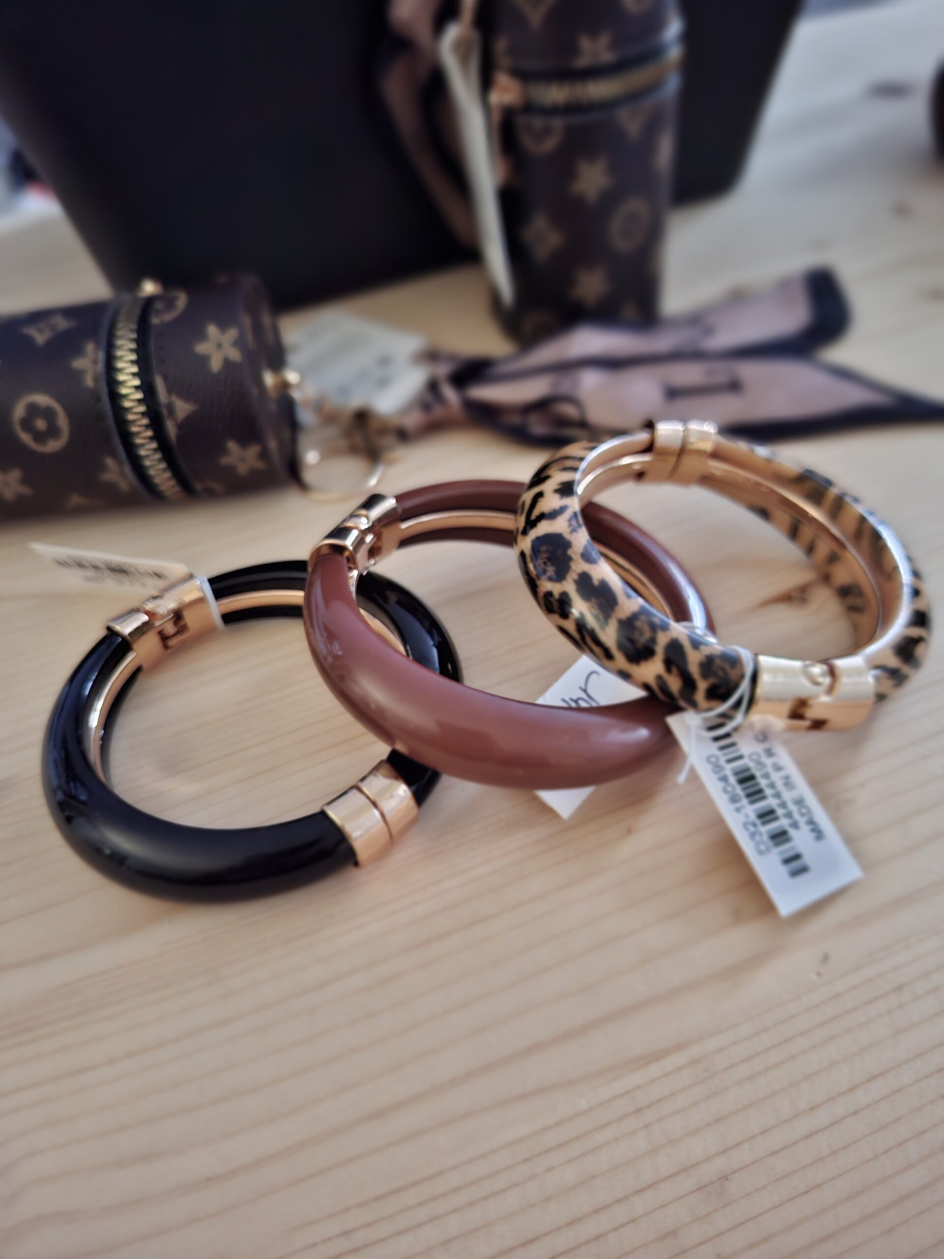 Bracelet Jonc Chocolat et Doré – Image 9