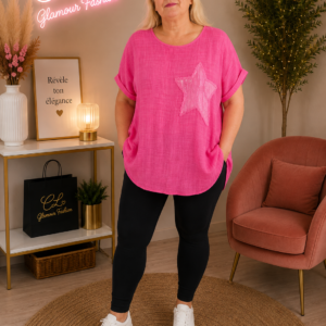 T-shirt Fluo Etoile 100% coton - TU GT jusqu'au 48