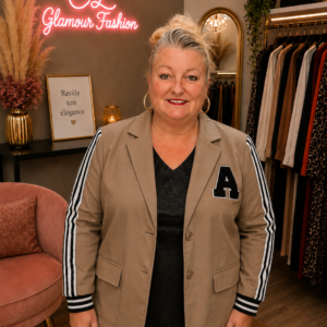 Veste Blazer "A" avec rayures manches - 2 boutons  - TU GT - 46 au 52/54