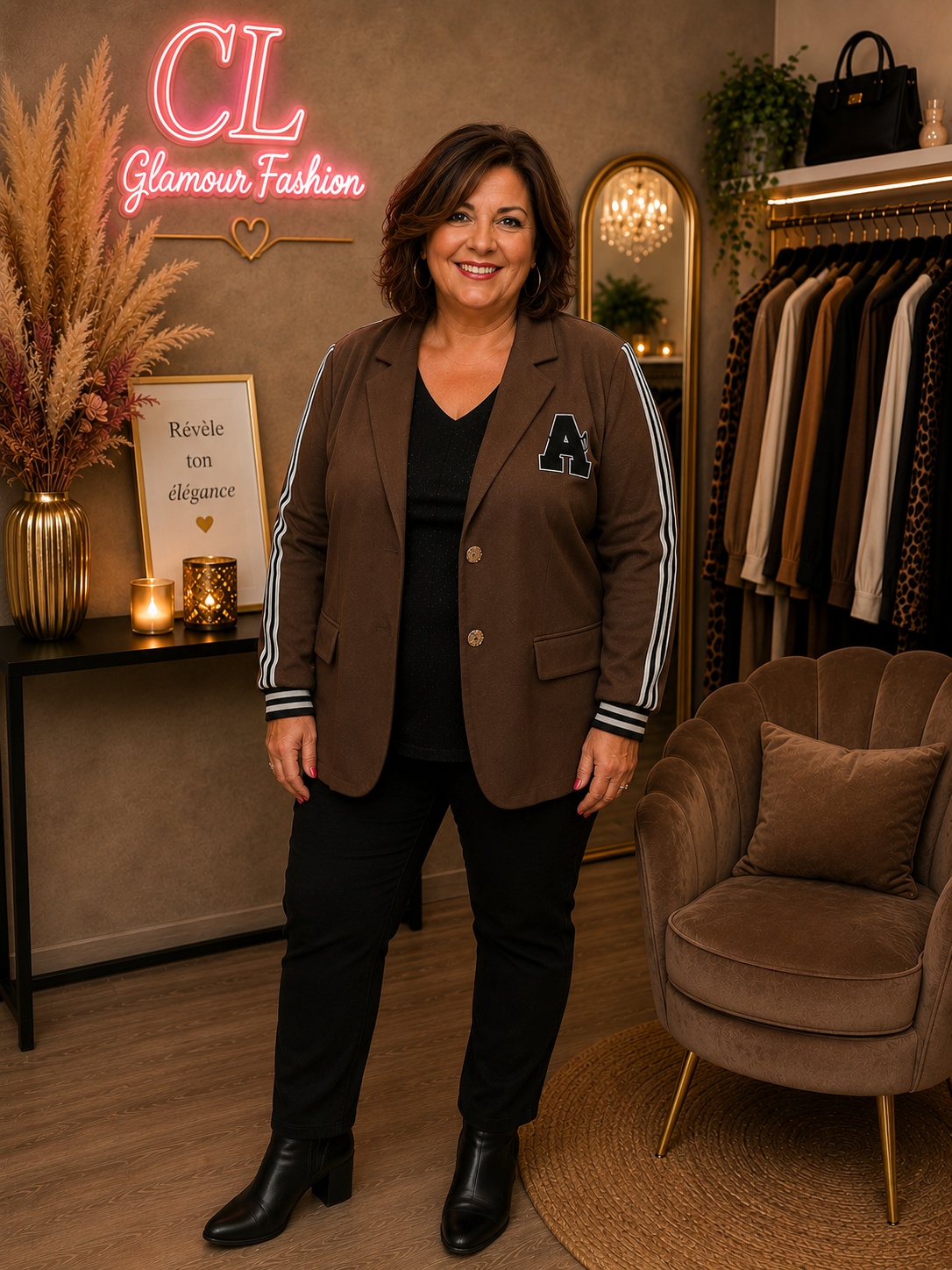 Veste Blazer "A" avec rayures manches - 2 boutons - TU GT - 46 au 52/54 – Image 6