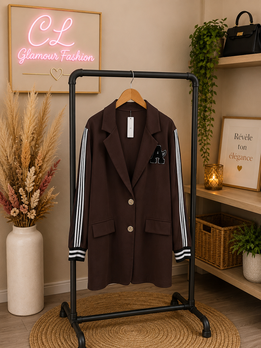 Veste Blazer "A" avec rayures manches - 2 boutons - TU GT - 46 au 52/54 – Image 7