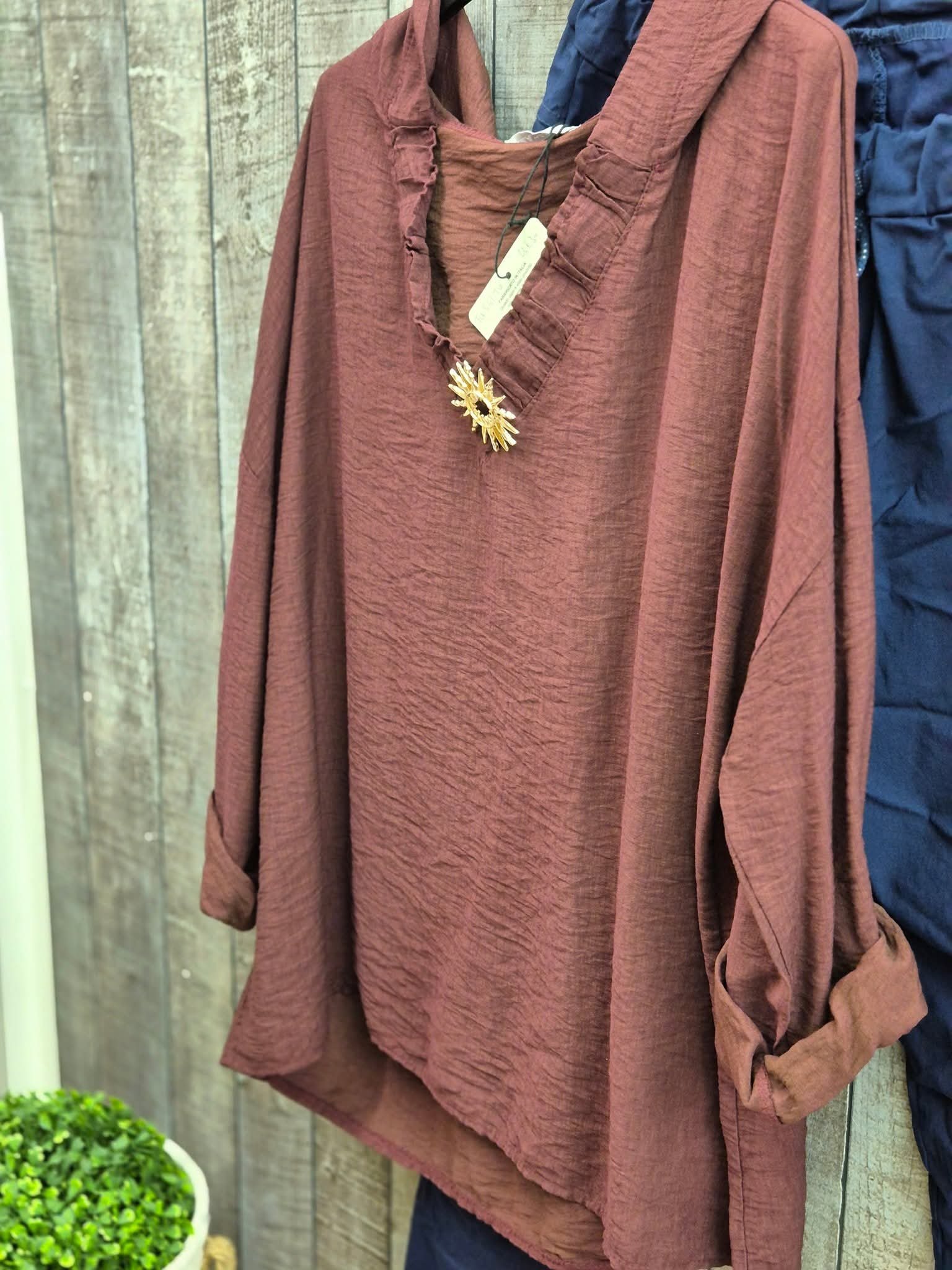 Haut à capuche avec broche Soleil - TU MT - 38 au 44 – Image 4