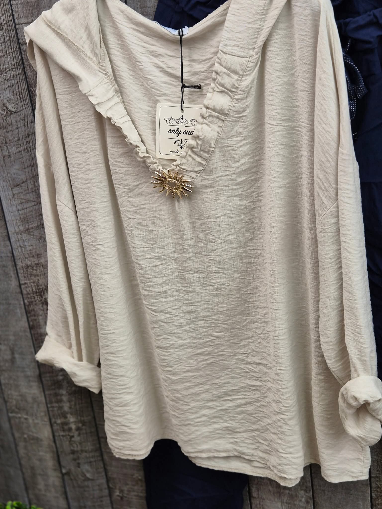 Haut à capuche avec broche Soleil - TU MT - 38 au 44 – Image 6