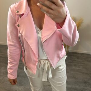 Veste style perfecto - Rose Pastel - de la T2XL à la T5XL