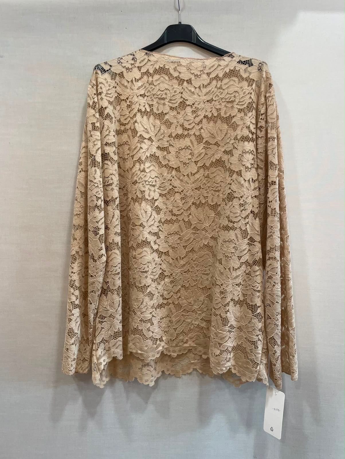 Haut dentelle col bateau - Beige - TU 36/42 – Image 2