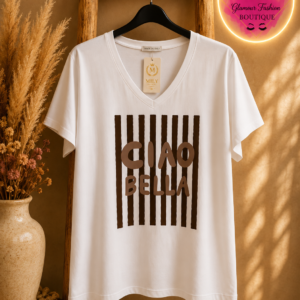 Tee-shirt Ciao Bella - Chocolat - TU2 du 44 au 48/50